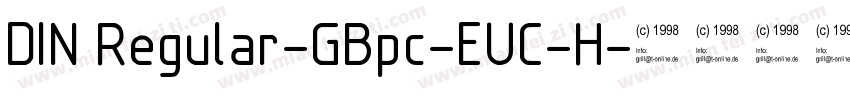 DIN Regular-GBpc-EUC-H字体转换